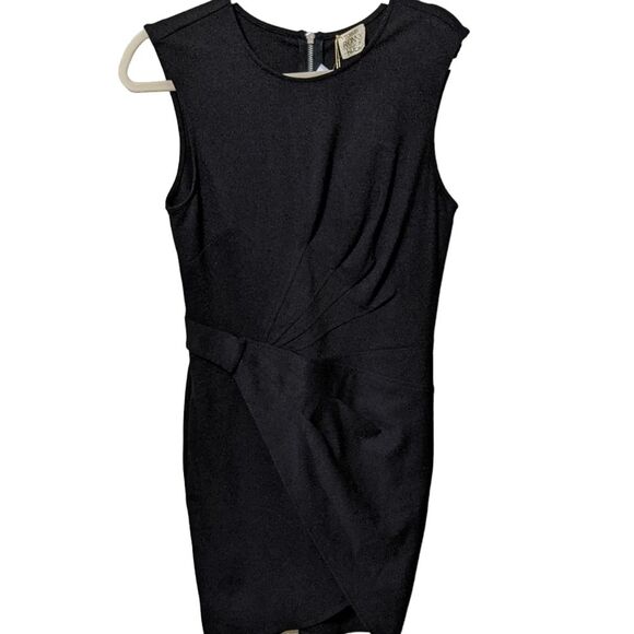 NWT Torn by Ronny Kobo NYC black stretch wrap detail sleeveless mini dress Large - Picture 11 of 11